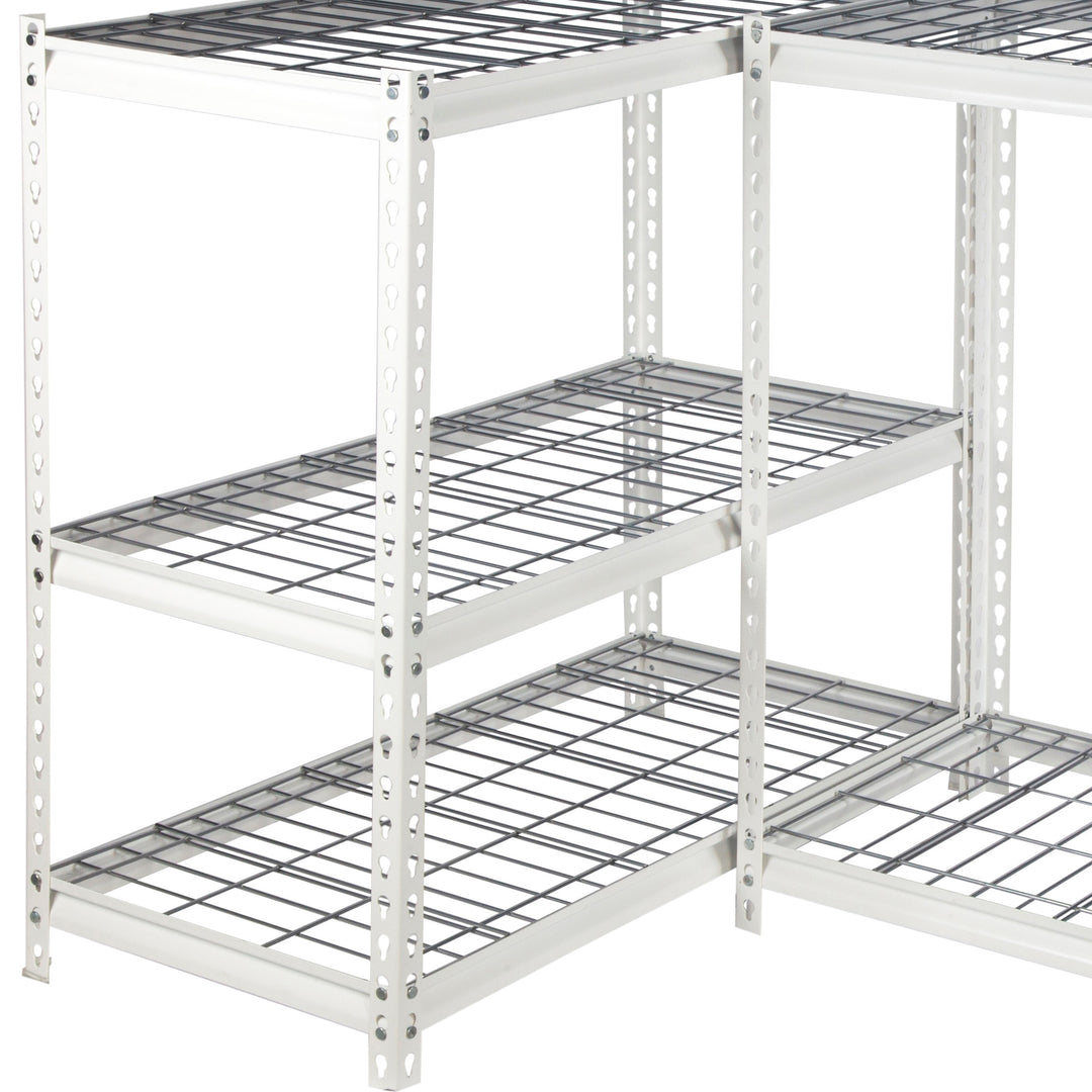 Pachira 48"W x 72"H 5 Shelf Steel Shelving for Home & Office, White (Used)