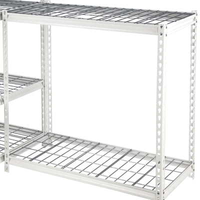 Pachira 48"W x 72"H 5 Shelf Steel Shelving for Home and Office Organizing, White