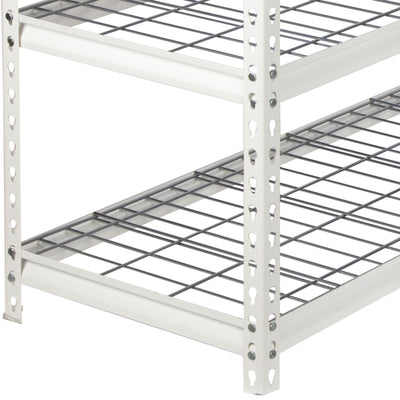 Pachira 48"W x 72"H 5 Shelf Steel Shelving for Home and Office Organizing, White