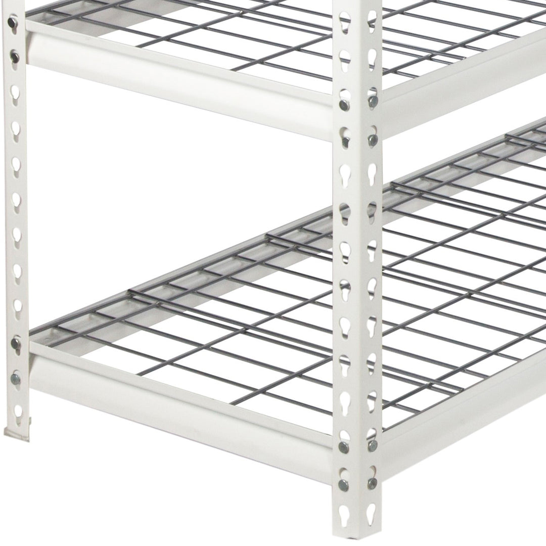 Pachira 48"W x 72"H 5 Shelf Steel Shelving for Home & Office, White (Used)