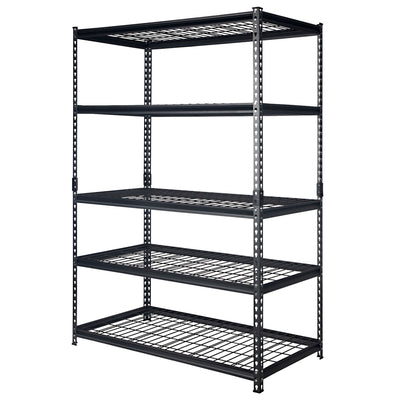 Pachira 60"W x 72"H 5 Steel Shelving for Home & Office Organizing, Black (Used)