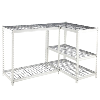 Pachira 60"W x 72"H 5 Shelf Steel Shelving for Home and Office Organizing, White - VMInnovations