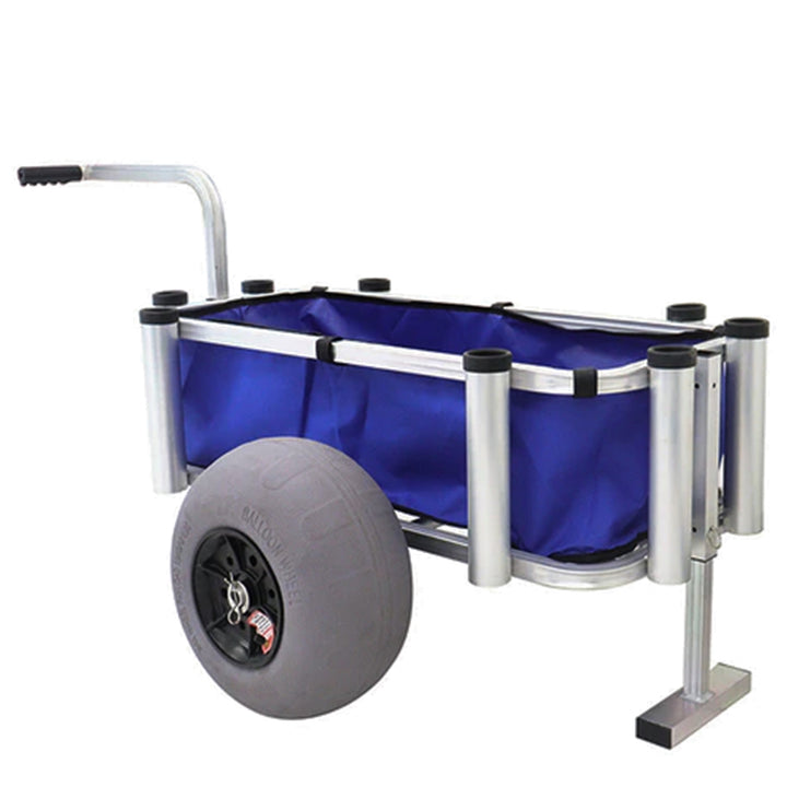 Fishing Gear and Marine Equipment Rolling Utility Cart, Blue (Open Box)