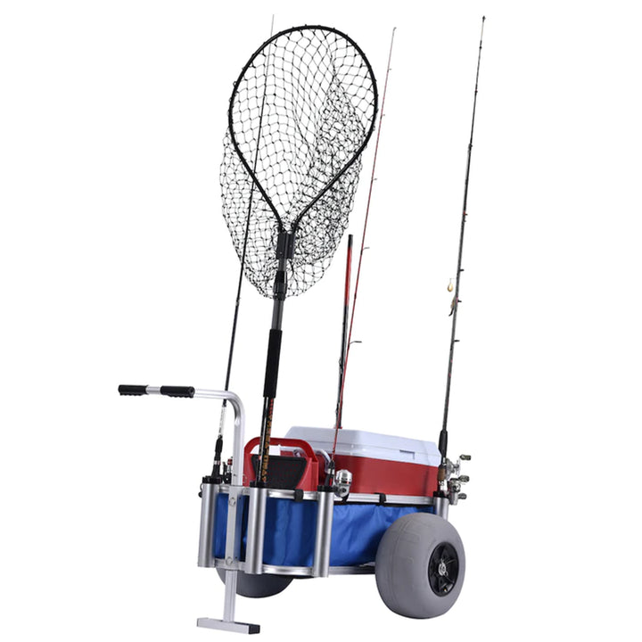 Fishing Gear and Marine Equipment Rolling Utility Cart, Blue (Open Box)