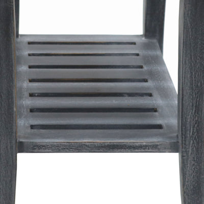 20'' x 13.5'' x 17.5'' Contemporary Teak Wooden Bench, Weathered Gray (Used) - VMInnovations