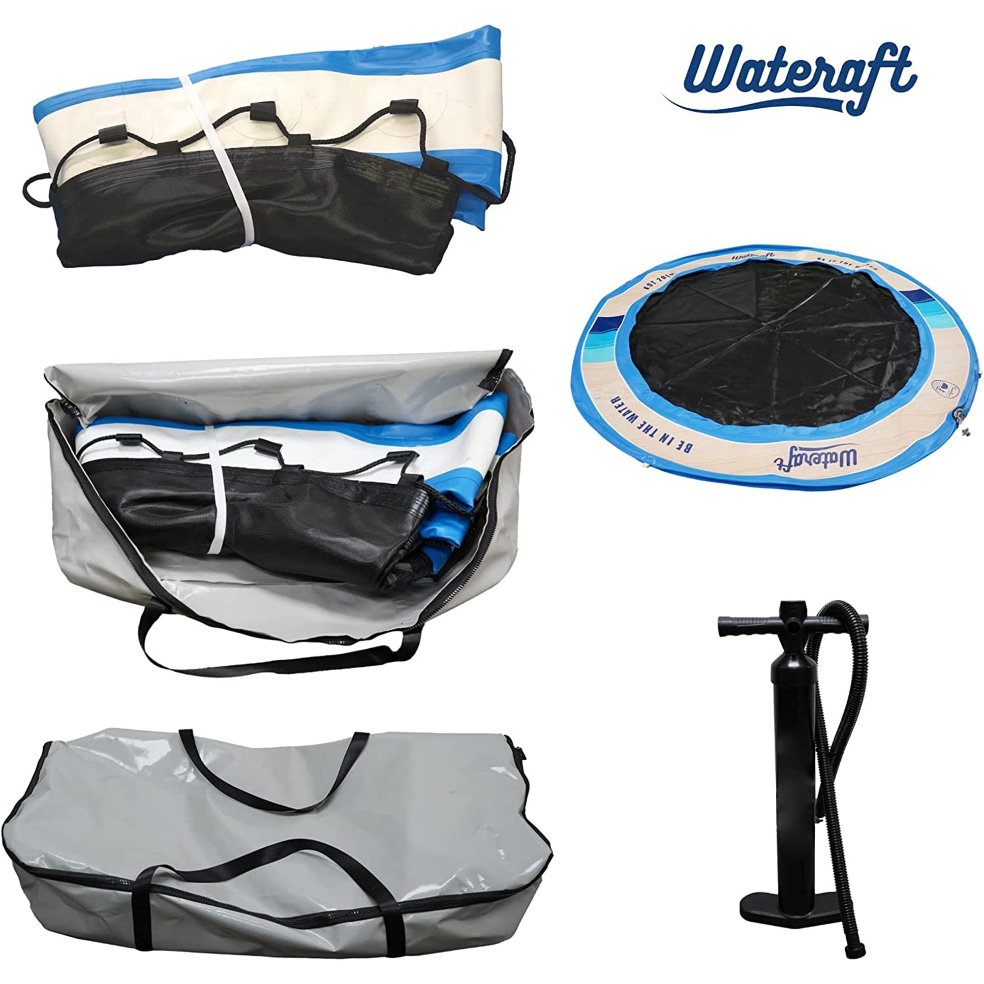 WateRaft Floating Inflatable Dock with Mesh Net, Supports Up To 6 Adults (Used) - VMInnovations
