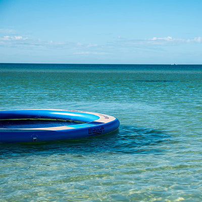 WateRaft Floating Inflatable Dock with Mesh Net, Supports Up To 6 Adults (Used) - VMInnovations