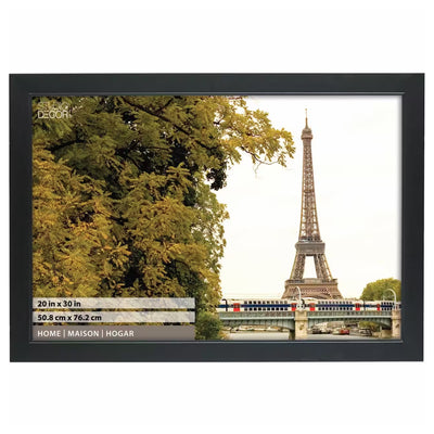 Home Collection 30" x 20'' Hanging Picture Frame, Black (4 Pack) (Used)