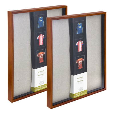 Studio Decor 24"x30" Large Easy Back Loading Shadow Box Frame, Walnut(2pk)(Used) - VMInnovations