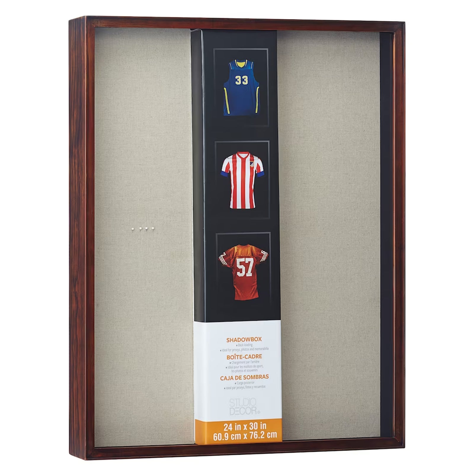 Studio Decor 24"x30" Large Easy Back Loading Shadow Box Frame, Walnut(2pk)(Used) - VMInnovations