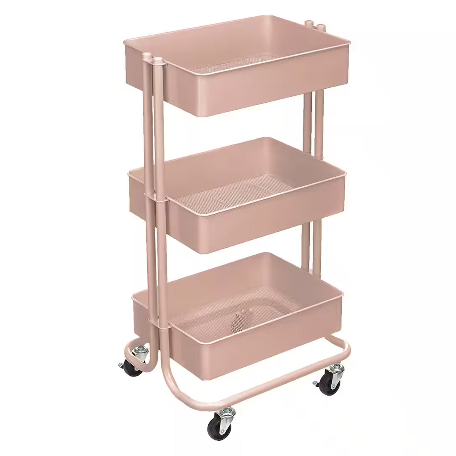 Simply Tidy 3 Tier Home or Office Organization Rolling Cart, Rose Gold(Open Box) - VMInnovations