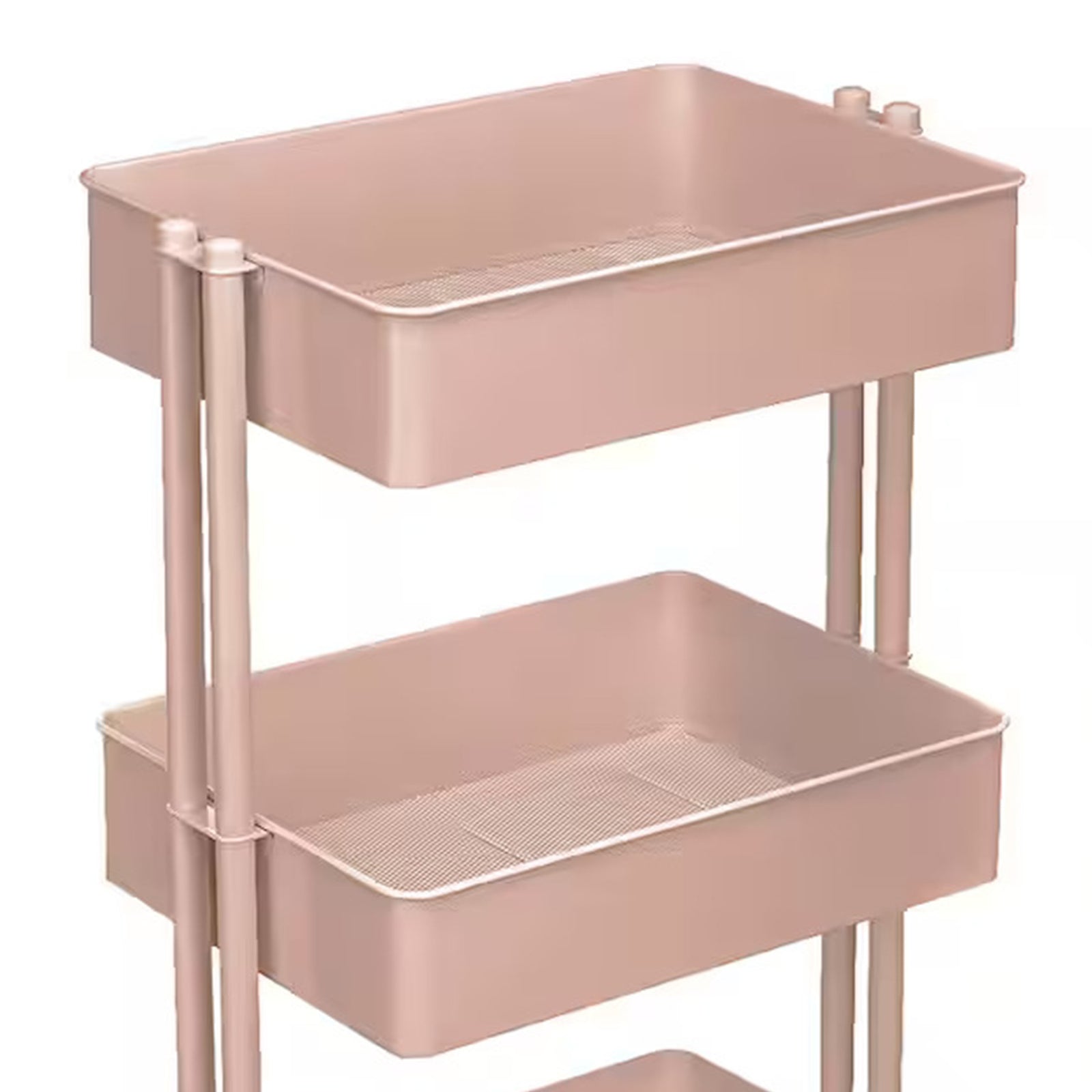 Simply Tidy 3 Tier Home or Office Organization Rolling Cart, Rose Gold(Open Box) - VMInnovations