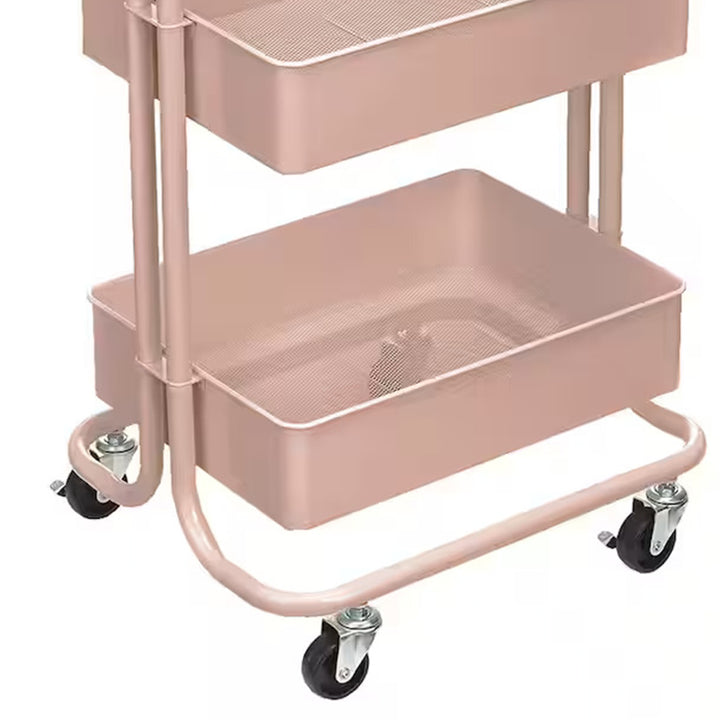 Simply Tidy 3 Tier Home or Office Organization Rolling Cart, Rose Gold(Open Box) - VMInnovations