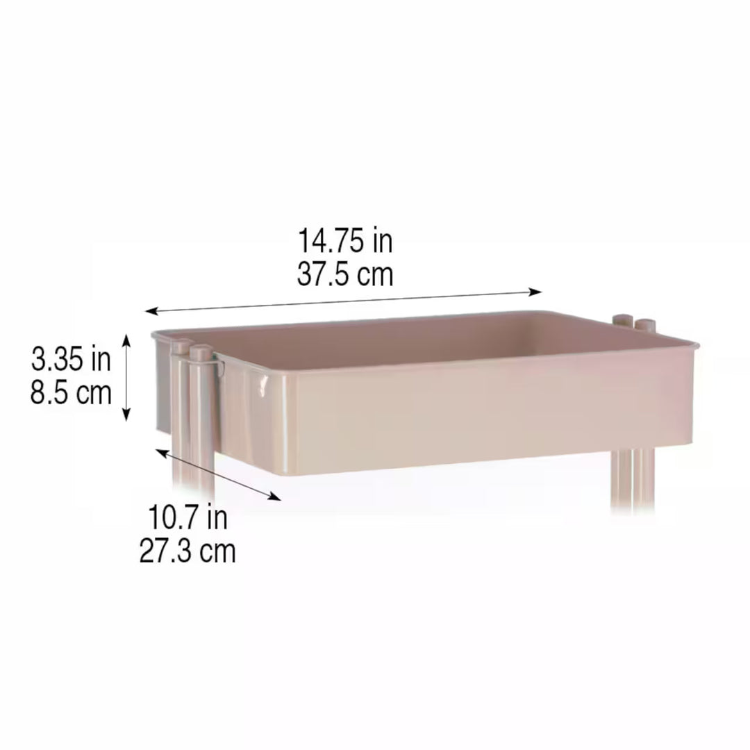 Simply Tidy 3 Tier Home or Office Organization Rolling Cart, Rose Gold(Open Box) - VMInnovations