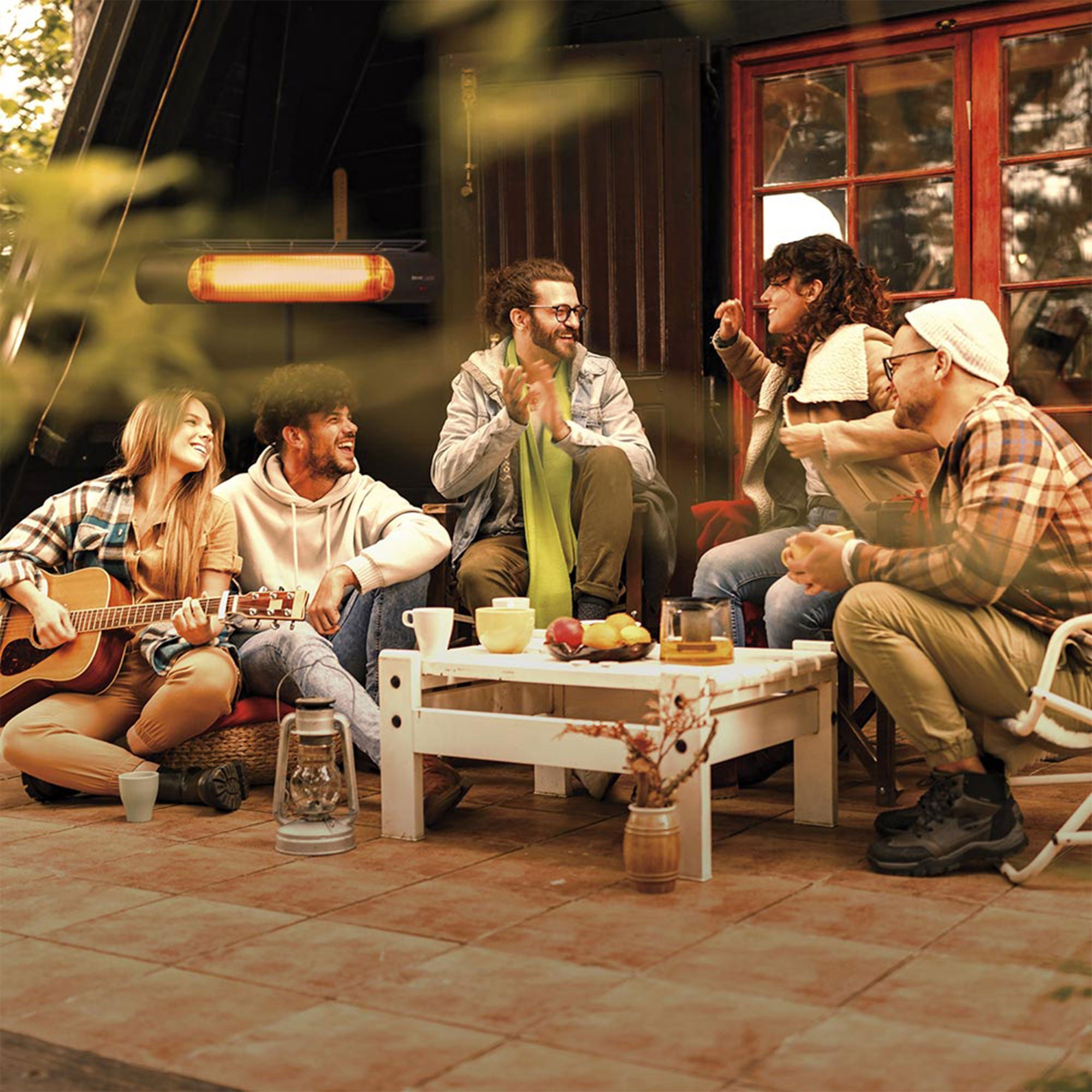 Sengoku HeatMate Weatherproof Graphite Patio Heater with Remote, Black (2 Pack) - VMInnovations