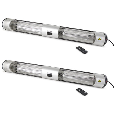 Sengoku HeatMate Electric Graphite Outdoor Patio Heater with Remote (2 Pack)