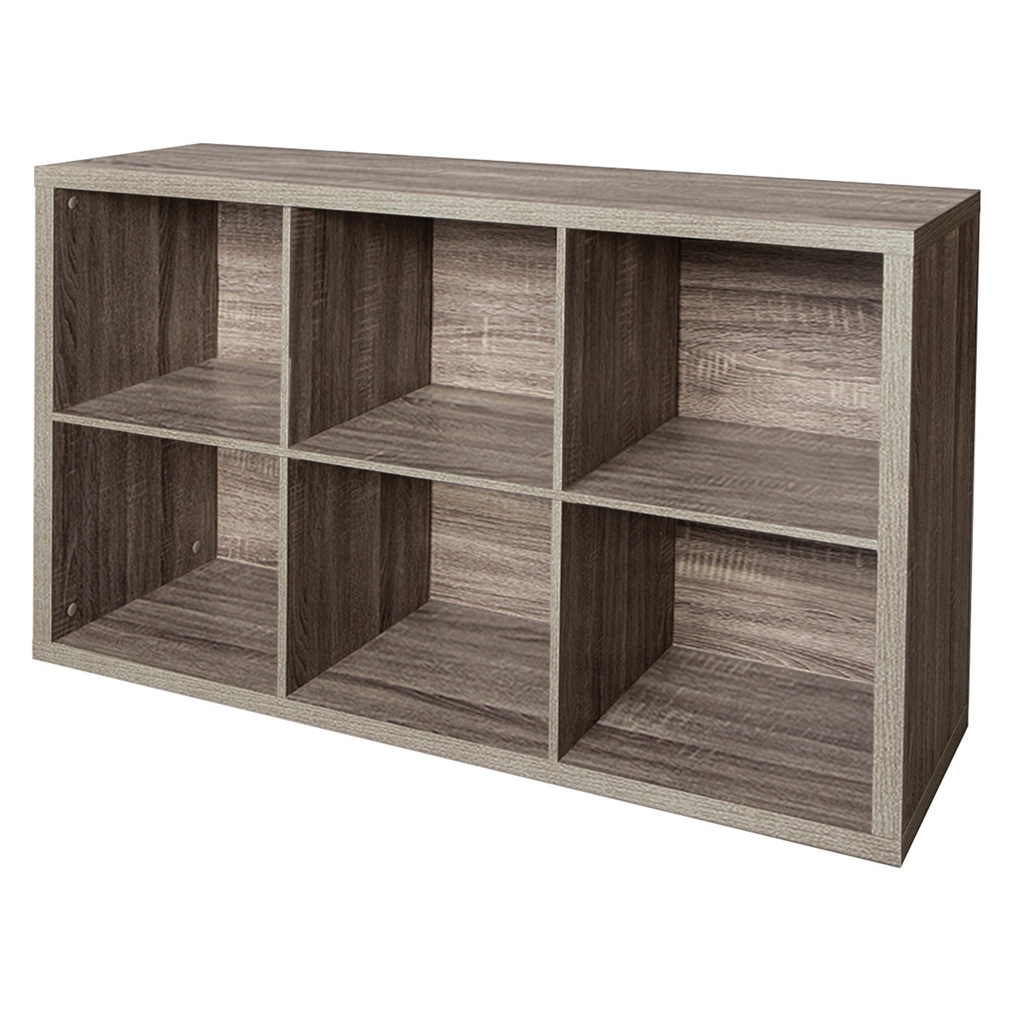 ClosetMaid Decorative 6 Cube Open Home Display Storage Organizer, Gray (Damaged) - VMInnovations