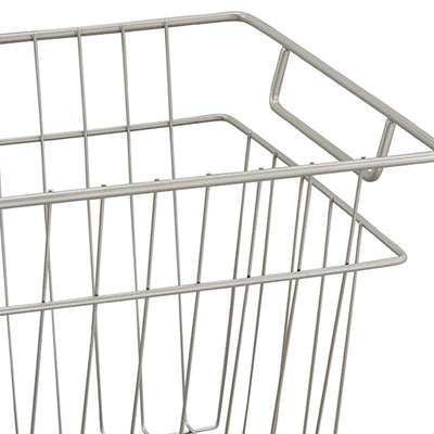 ClosetMaid Cubeicals 10.7"W x 10.2"H Steel Wire Storage Bin w/Handles, Nickel - VMInnovations