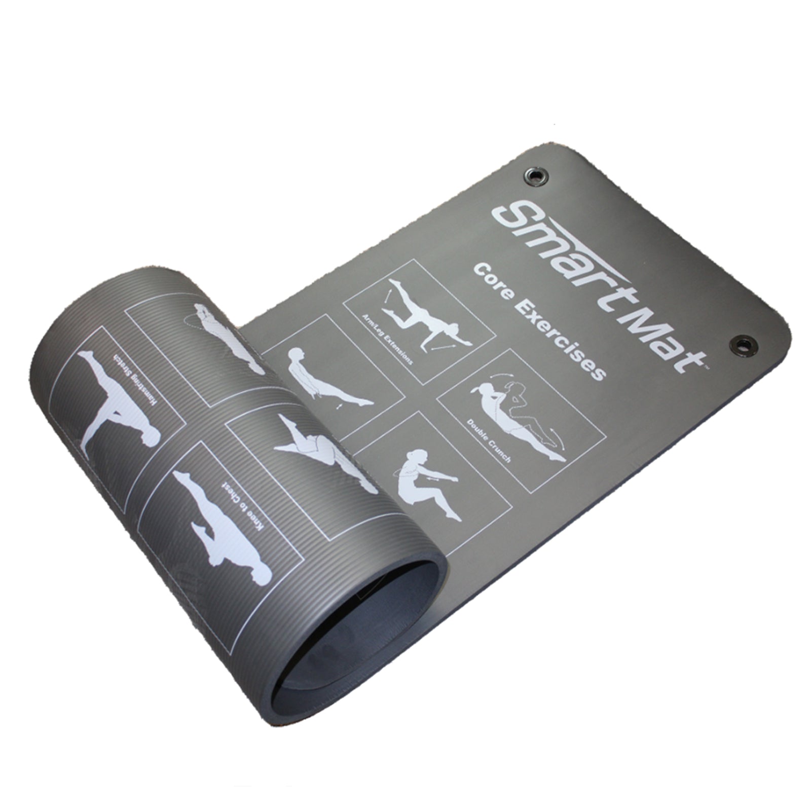 Prism Fitness Extra Thick Smart Self Guided Exercise Mat with Carry Strap, Black - VMInnovations