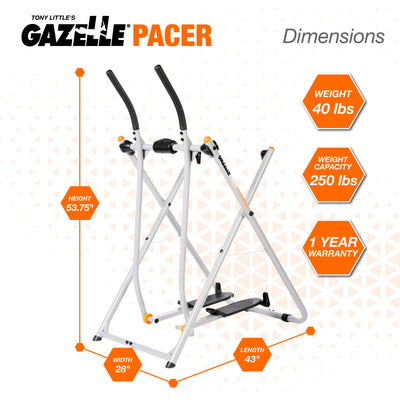 Gazelle Tony Total Body Fitness Workout Exercise Elliptical Glider(Open Box) - VMInnovations