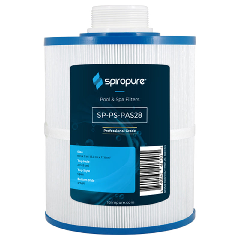 SpiroPure SP-PS-PAS28 Hot Tub Pool Replacement Water Filter Cartridge, (4 Pack)