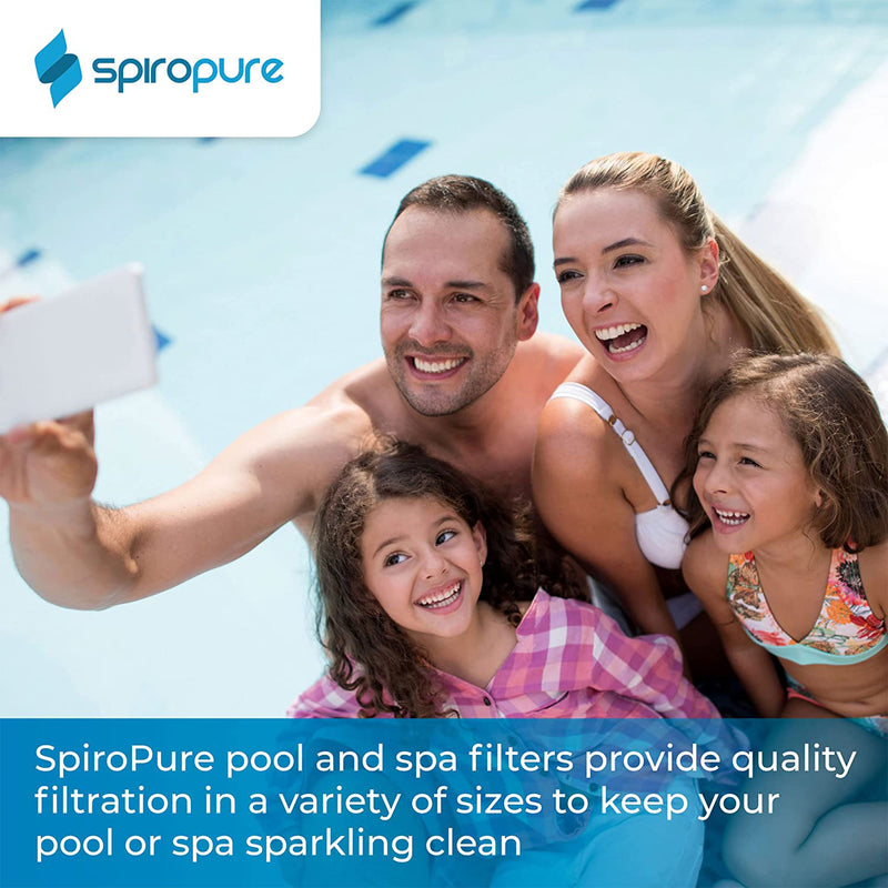 SpiroPure SP-PS-PAS28 Hot Tub Pool Replacement Water Filter, (4 Pack) (Open Box)