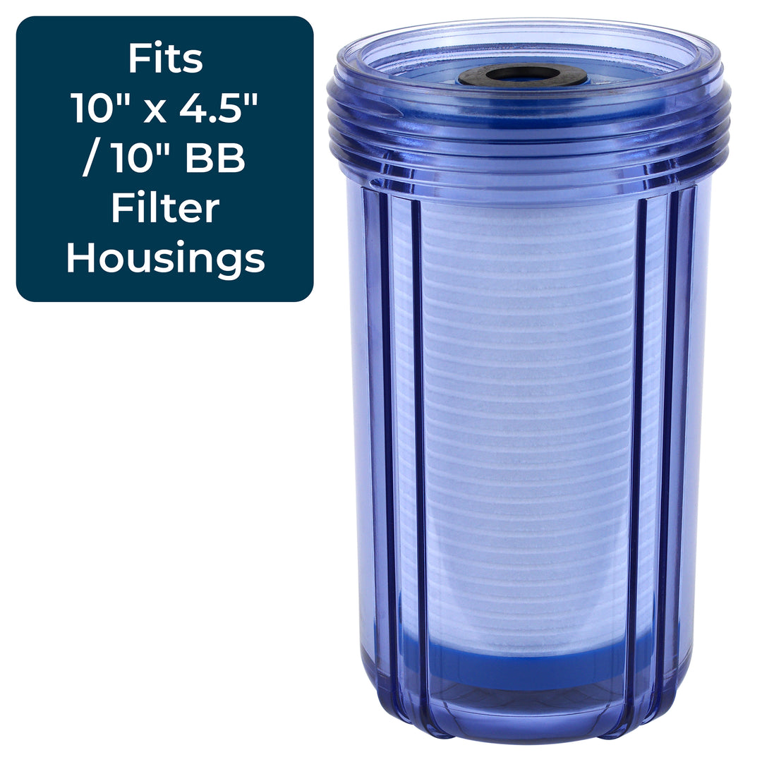 SpiroPure 10 x 4.5" Grooved Sediment Water Filter Cartridge, 5 Micron(8pk)(Used)