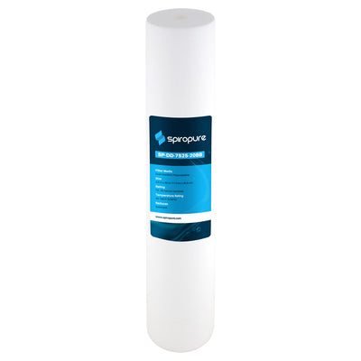 SpiroPure 20 x 4.5" Dual Gradient Polypropylene Water Filter, 25 Micron (6 Pack)