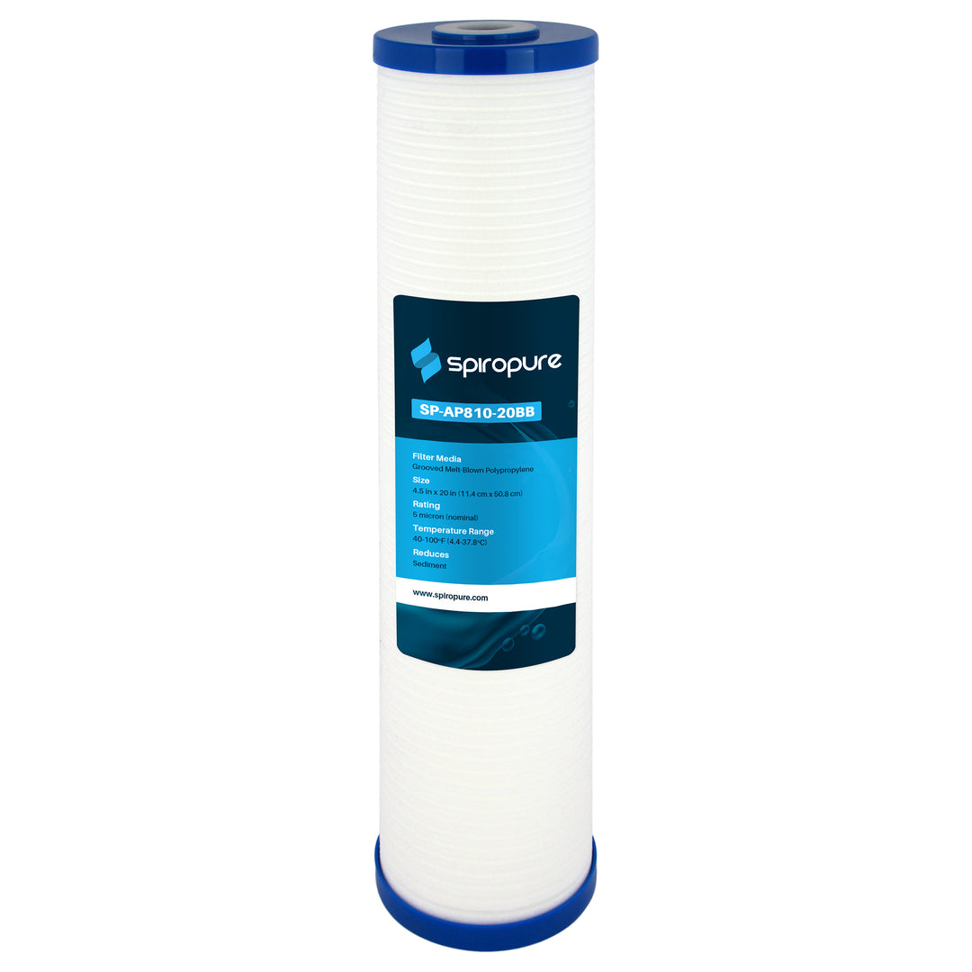 SpiroPure 20 x 4.5" Sediment Water Filter Cartridge, 5 Micron (6 Pk) (Open Box) - VMInnovations
