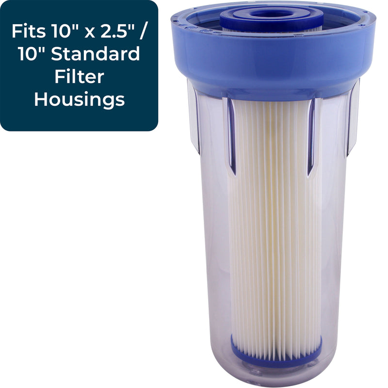 SpiroPure 10x2.5" Polyester Water Filter Cartridge, 20 Micron(24pk)(Open Box)