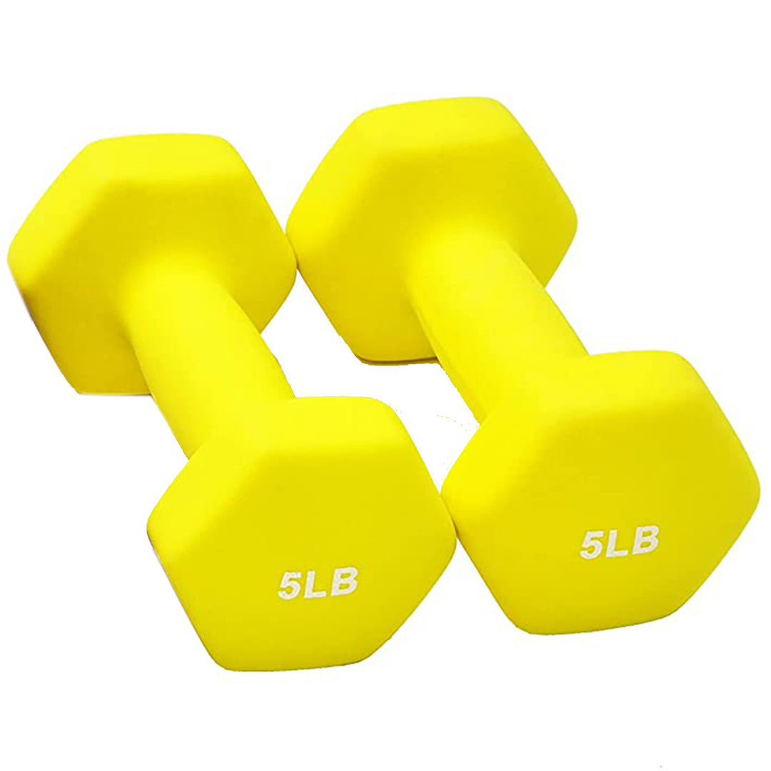 BalanceFrom Fitness 2, 3, and 5 Pound Neoprene Coated Dumbbell Set w/Stand(Used)