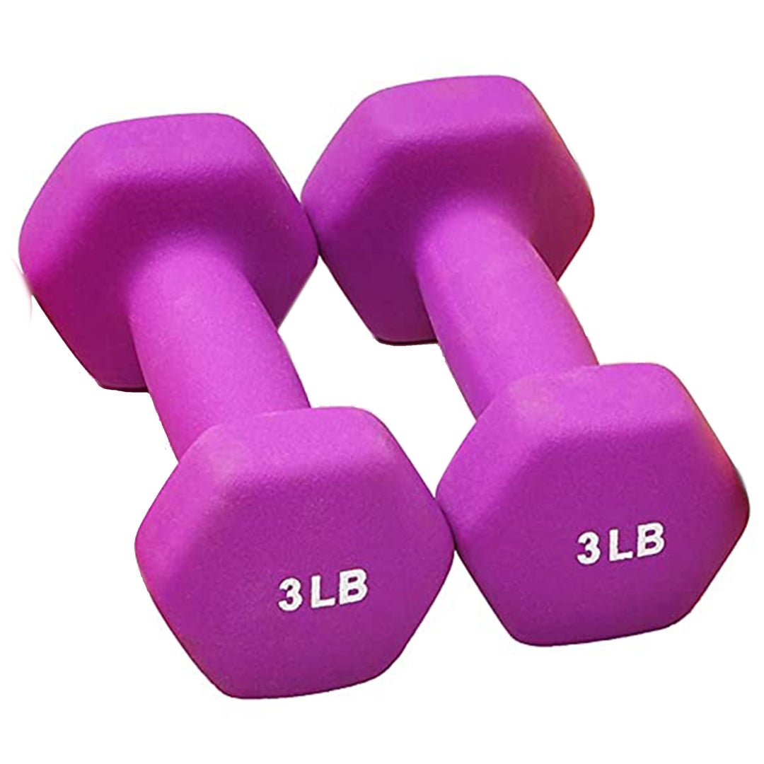 BalanceFrom Fitness 2, 3, and 5 Pound Neoprene Coated Dumbbell Set w/Stand(Used)