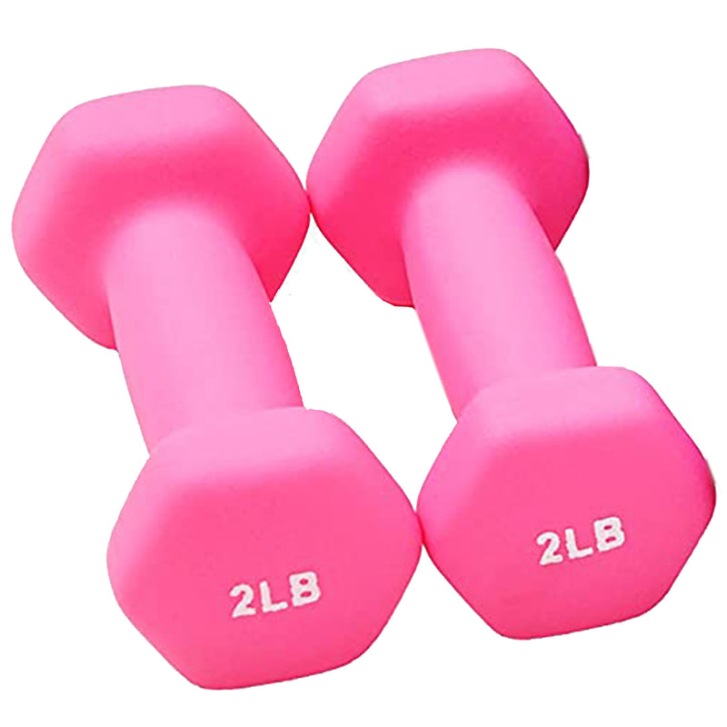 BalanceFrom Fitness 2, 3, and 5 Pound Neoprene Coated Dumbbell Set with Stand