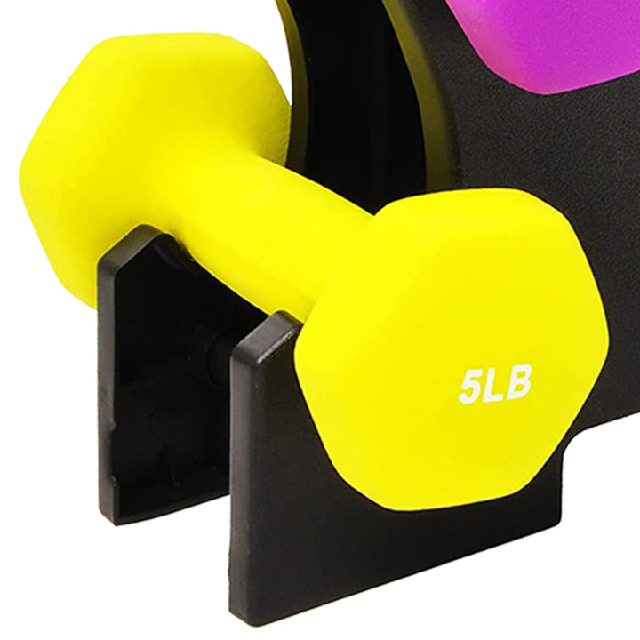 BalanceFrom Fitness 2, 3, and 5LB Neoprene Coated Dumbbell Set w/Stand(Open Box) - VMInnovations