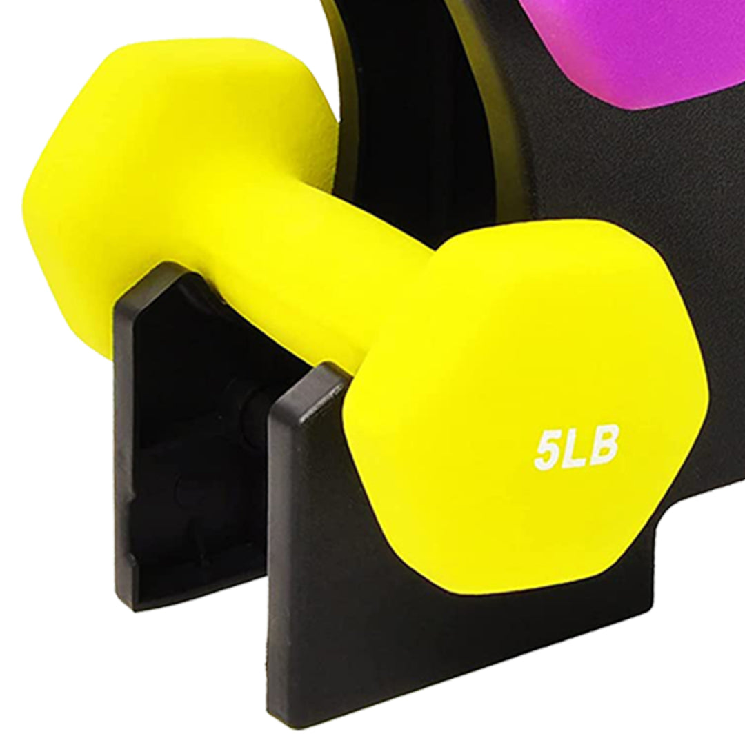 BalanceFrom Fitness 2, 3, and 5LB Neoprene Coated Dumbbell Set w/Stand(Open Box)