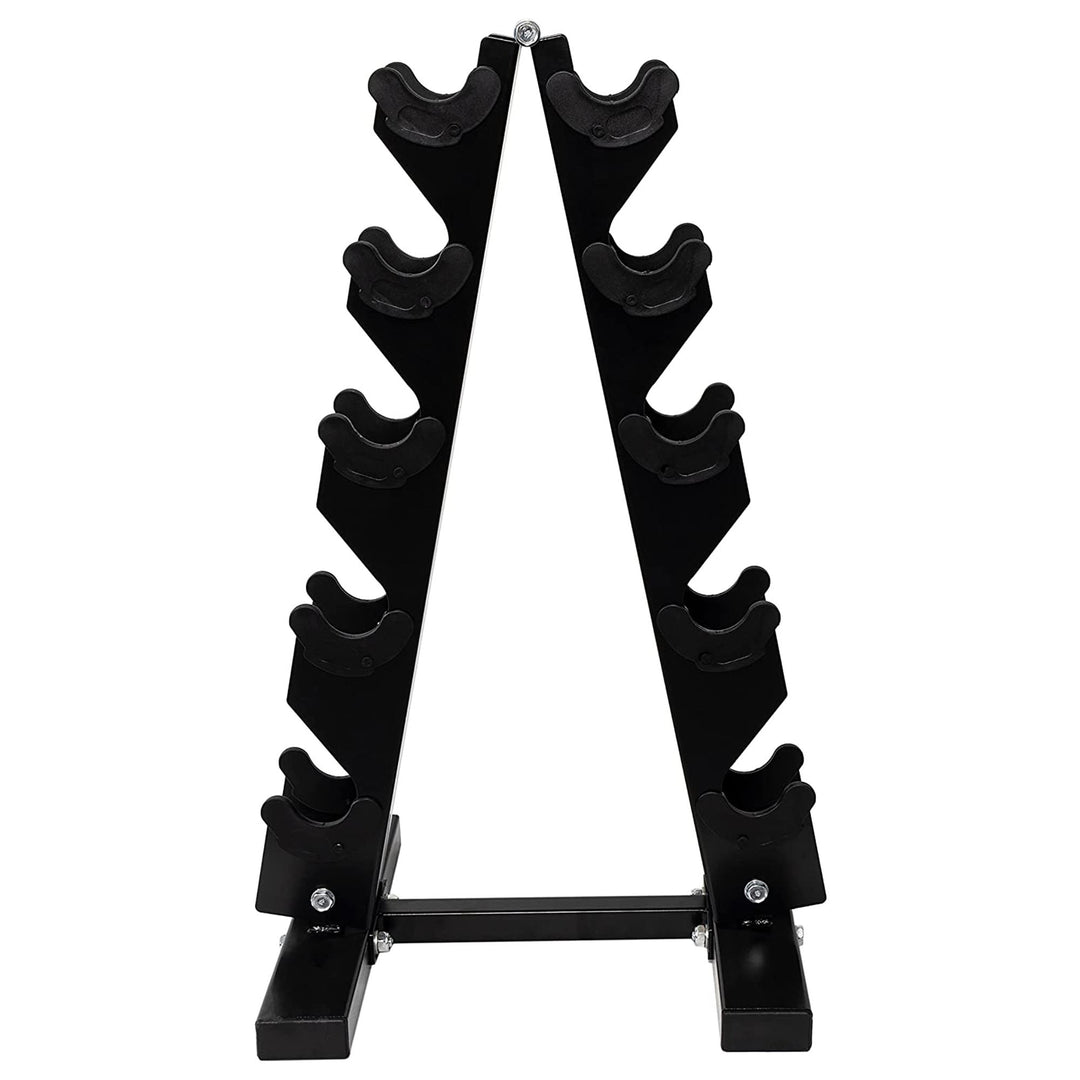 BalanceFrom Fitness 2, 3, 5, 8 & 10 Pound Neoprene Coated Dumbbell Set with Rack - VMInnovations