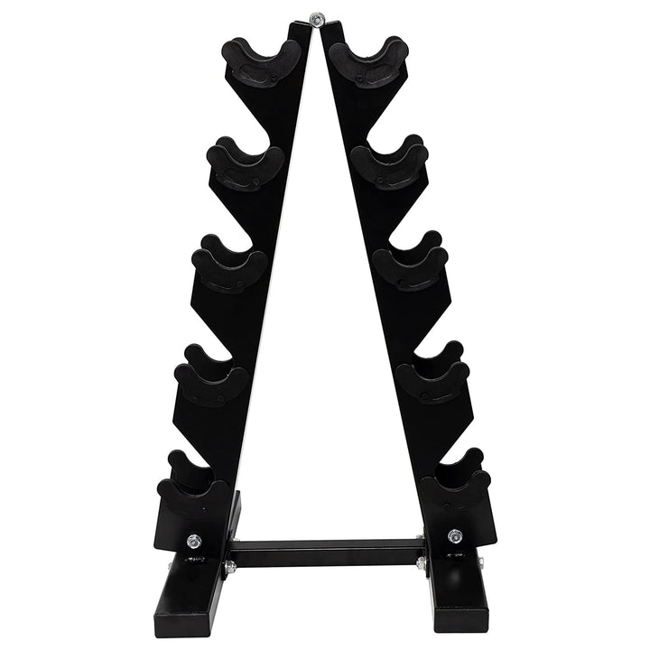 BalanceFrom Fitness 2, 3, 5, 8 & 10 Pound Neoprene Coated Dumbbell Set with Rack - VMInnovations