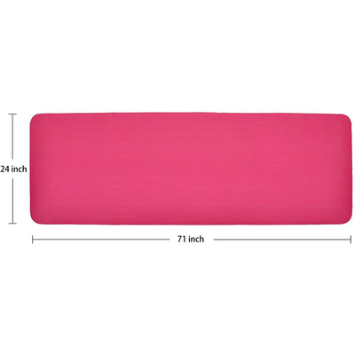 BalanceFrom  1" Extra Thick Exercise Yoga Mat with Carrying Strap, Pink (Used)