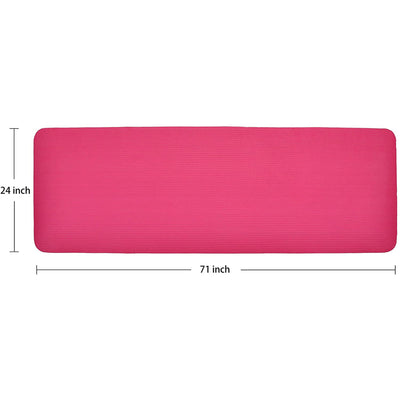 GoCloud 1" Extra Thick Exercise Yoga Mat with Carrying Strap, Pink (Open Box)