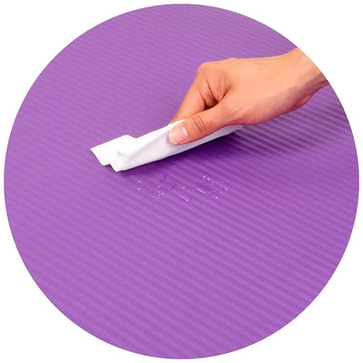 BalanceFrom Fitness GoCloud 1" Extra Thick Exercise Mat w/Strap, Purple (Used)