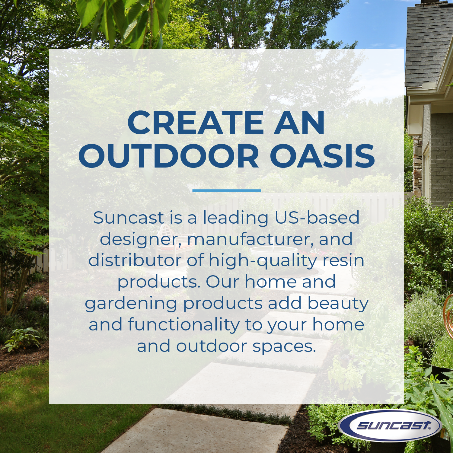 Suncast Farmington Hideaway Outdoor Garden Hose Storage Pot Container, Stoney - VMInnovations