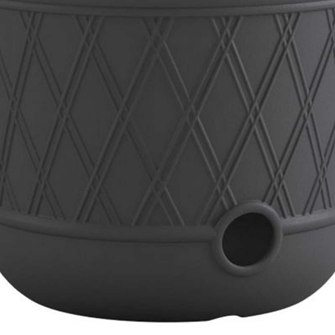 Suncast 14'' x 12" Decorative Hideaway Garden Hose Storage Pot, Gray (4 Pack)