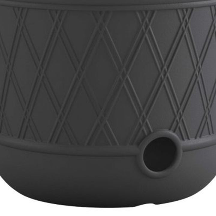 Suncast 14'' x 12" Decorative Hideaway Garden Hose Storage Pot, Gray (4 Pack) - VMInnovations