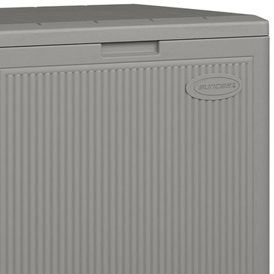 Suncast 22 Gallon Indoor Outdoor Small Patio Deck Box Storage Chest, Stoney - VMInnovations
