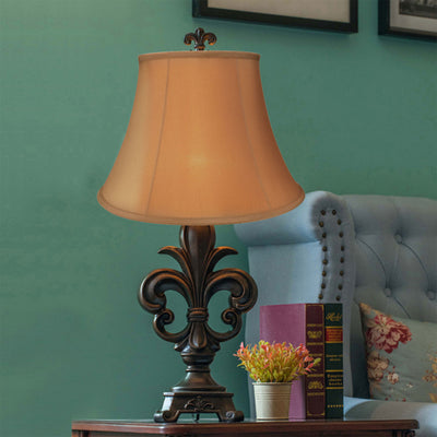ALUCSET Royal Style Linen Lampshade for Table and Floor Lamps, Beige (2 Pack)