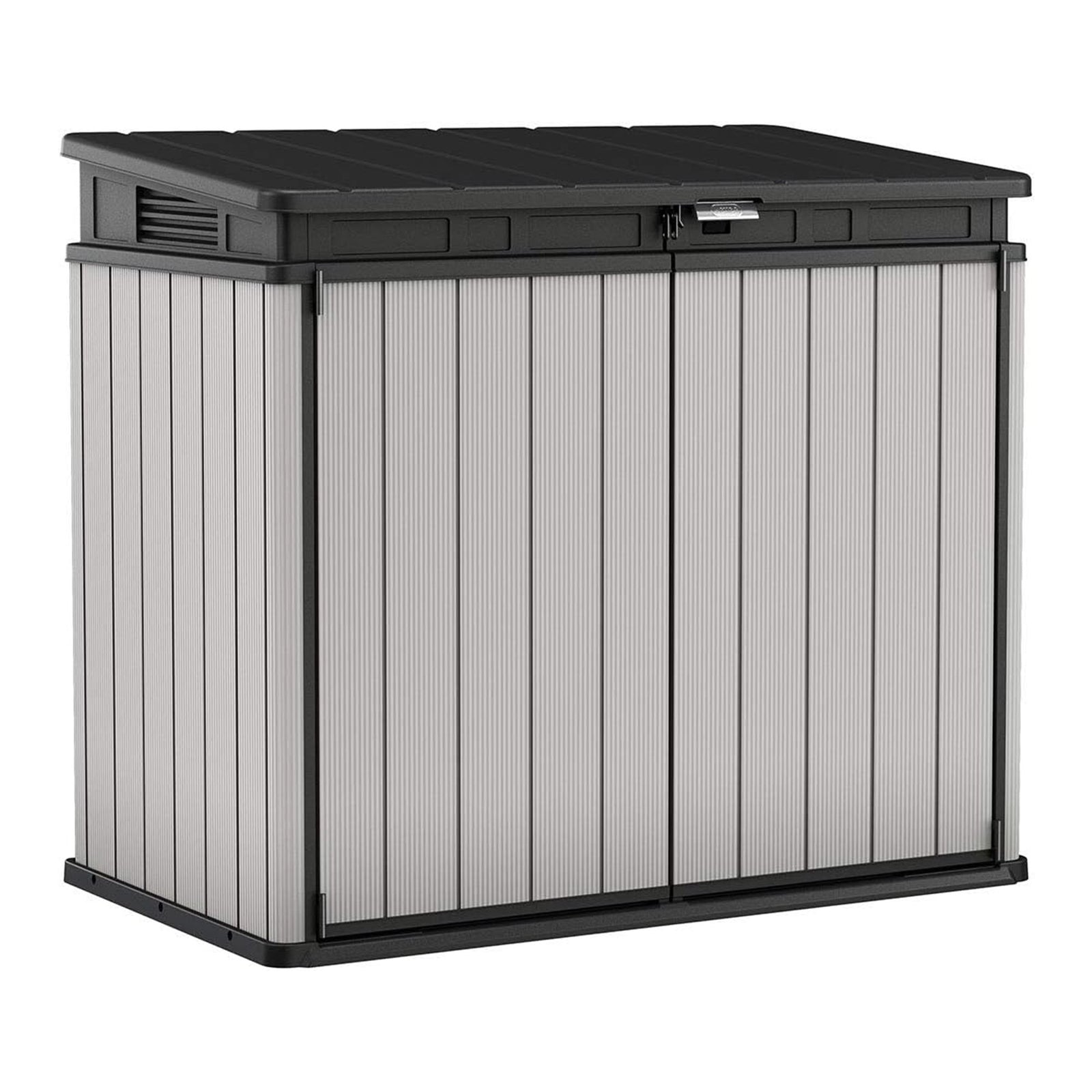 Keter Premier XL Outdoor All Weather Patio Garden Storage Tool Shed, Light Grey - VMInnovations