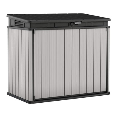 Keter Premier XL Outdoor All Weather Patio Garden Storage Tool Shed, Light Grey - VMInnovations