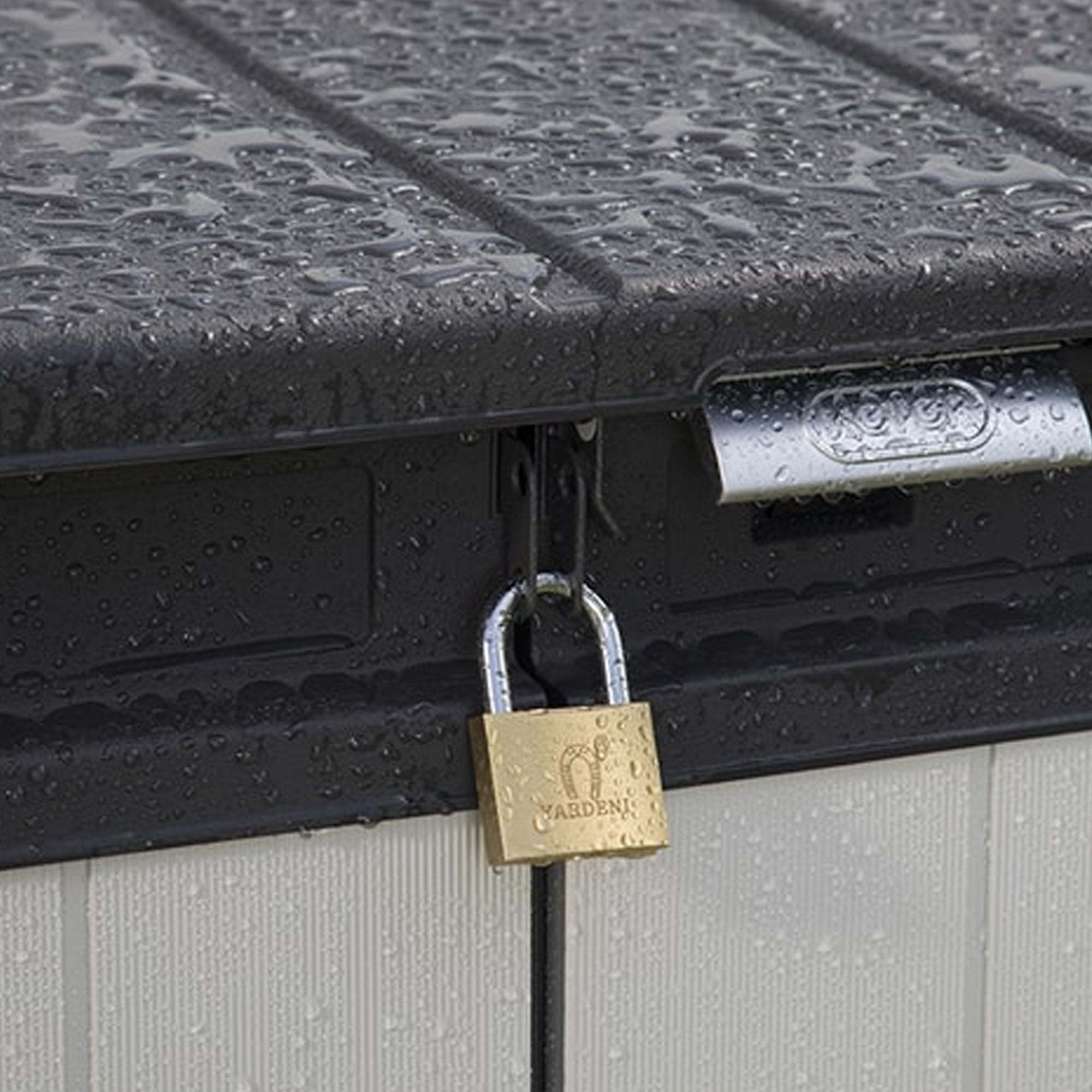 Keter Premier XL Outdoor All Weather Patio Garden Storage Tool Shed, Light Grey - VMInnovations