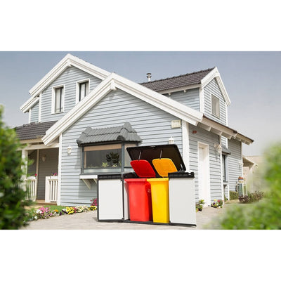 Keter Premier XL Outdoor All Weather Patio Garden Storage Tool Shed, Light Grey - VMInnovations