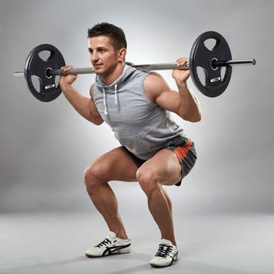 HolaHatha 25lb Rubber Coated Weight Plates w/ Tri Grip Handle (Set of 2) (Used) - VMInnovations